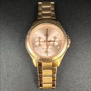 Lacoste Rose Gold Stainless Steel Chronograph Bracelet Watch